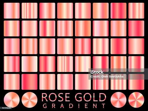 Rose Gold Latar Belakang Tekstur Vektor Ikon Pola Mulus Ilustrasi