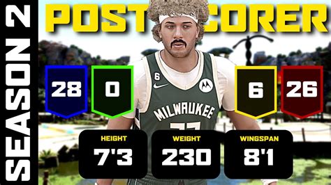 Best Center Build Post Scorer Season 2 Nba 2k23 Youtube