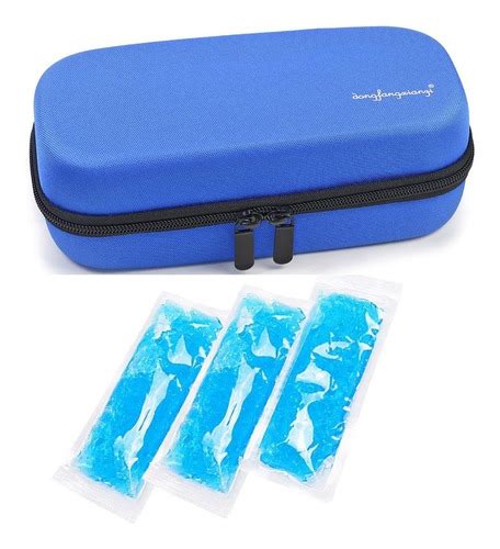 Estuche Hielera Protector Insulina Diabetes Azul C bolsa Gel Envío gratis