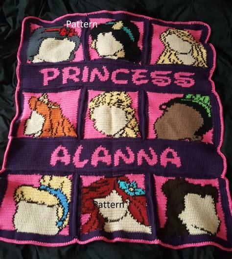 Disney Inspired Princess Blanket Pattern Only Includes Etsy