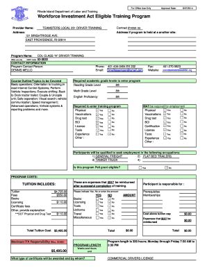 Fillable Online Dlt Ri TEAMSTERS 2011 2 ETPL INTERNET FORM Xlsx Dlt