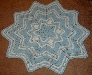 Karens Crocheted Garden Of Colors Point Starburst Baby Blanket