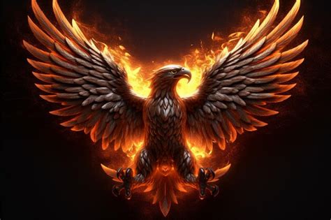 Premium Photo Photo Fire Eagle Logo Ai Render