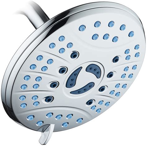 AquaCare High Pressure Handheld 6 Setting 7 Inch Rainfall Shower Head