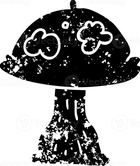 Cartoon Mushroom Distressed Icon 45334864 Png