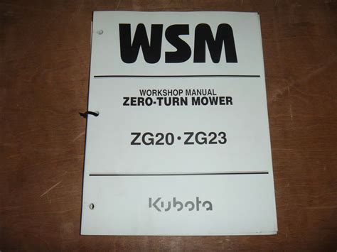 Kubota ZG20 ZG23 Zero Turn Mower Shop Service Repair Manual EBay