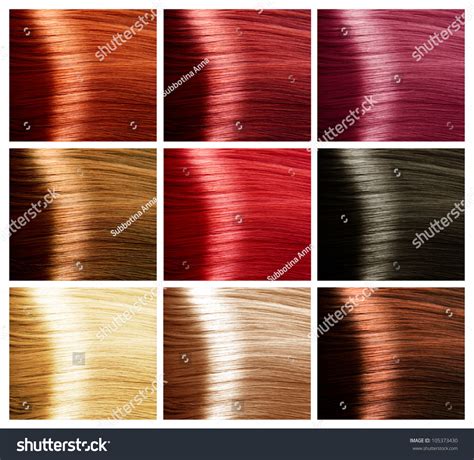 Hair Colors Set Tints Stock Photo Edit Now 105373430 Shutterstock