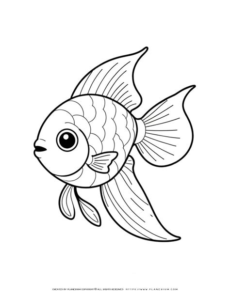 Engaging Goldfish Coloring Page Fun Educational Activity For Kids