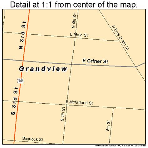 Grandview Texas Street Map 4830512