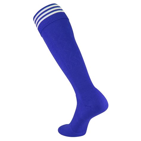 Tck Premier 3 Stripe Soccer Elite Knee High Turn Down Top Mesh Back