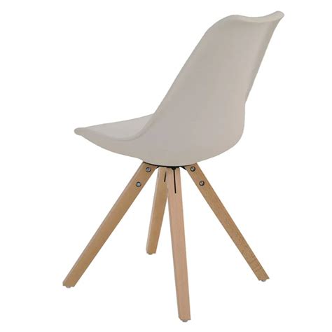 Kit Cadeiras de Jantar Design Saarinen Wood Base Madeira Lívia R Nude Mpozenato Cadeiras