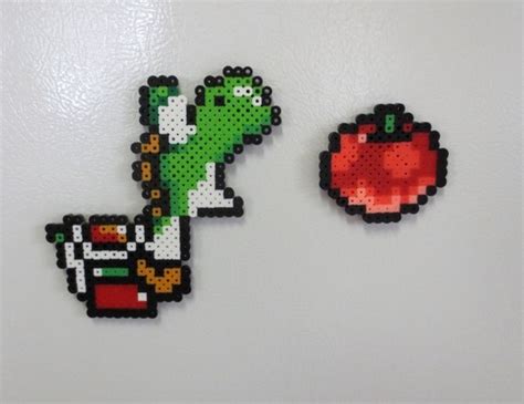 Items Similar To Perler Bead Hungry Yoshi Magnet Set On Etsy