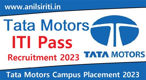 Tata Motors Campus Placement Iti Pass Latest Jobs Anil Sir Iti