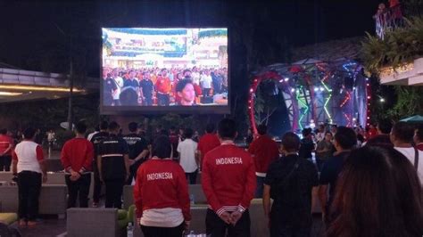 Ratusan Penonton Padati Nobar Timnas Indonesia U 23 Vs Uzbekistan Di