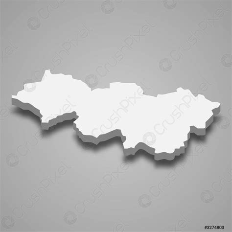 3d isometric map of Cao Bang Province of Vietnam - stock vector ...