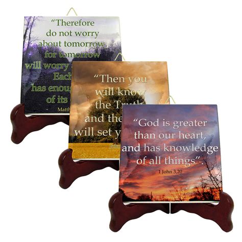 Bible Verse Art Collectible Ceramic Tile Christian Gifts Etsy