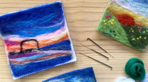 Needle Felting Landscapes Workshop At Camp Craftaway Camp