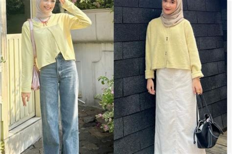 7 Ide Outfit Kuliah Nuansa Kuning Ala Selebgram Hijab Chic