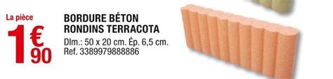 Promo Bordure B Ton Rondins Terracota Chez Brico D P T