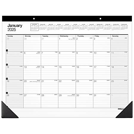 2025 Office Depot Monthly Desk Pad Calendar 21 34 X 17 Traditional