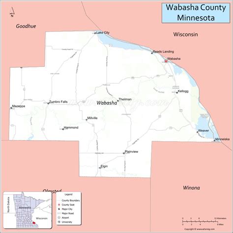 Wabasha County Map Minnesota Where Is Located Cities Population Highways And Facts