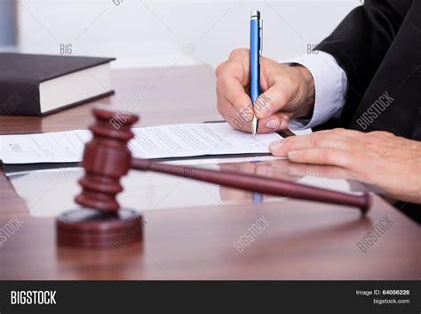 Male Judge Writing On Image Photo Free Trial Bigstock