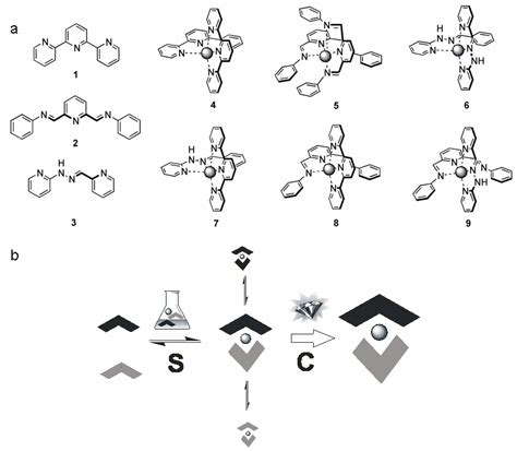 A Structures Of The Terpyridine Type Ligands 1 3 And The Dcl Library