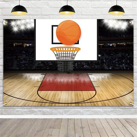 Buy PAKBOOM Basketball Court Backdrop Banner Sport Theme Party