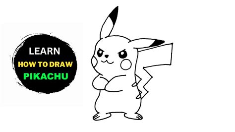 How To Draw Pikachu Pokemon Drawings For Beginners Youtube