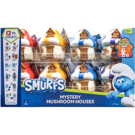 Smurfs 3 Mystery Mushroom Houses Asst Afterpay Available