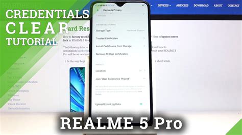 How To Clear Credentials In Realme Pro Remove Certificates