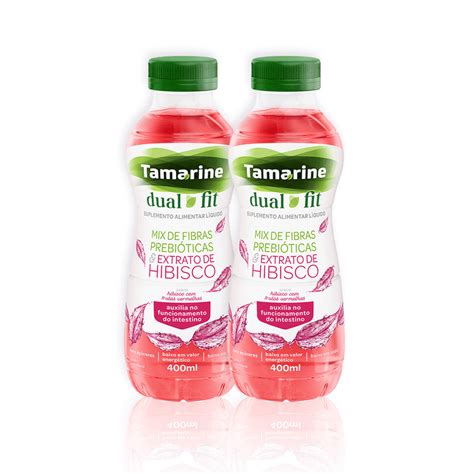 Kit Suplemento Alimentar Tamarine Dual Fit 400ml Sabor Hibisco