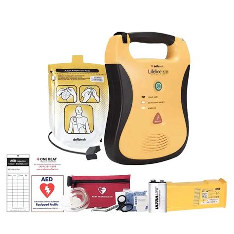 Defibtech Lifeline Semi AUTO Standard AED Pkg W Standard 5 Yr Battery