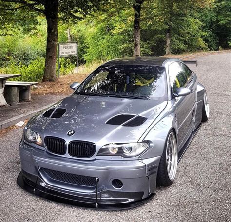 Bmw E M Csl Grey Widebody Slammed Bmw Bmw E Bmw Car