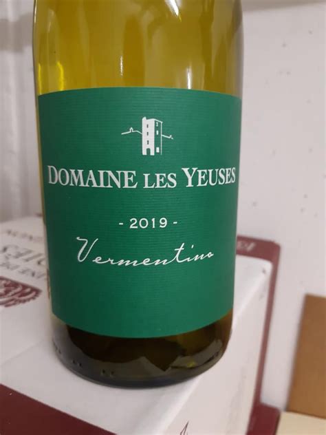 2019 Domaine Les Yeuses Vermentino Vin De Pays D Oc France Languedoc