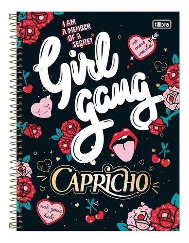 Tilibra Capricho Caderno Espiral Capa Dura Capricho Meninas Sortido