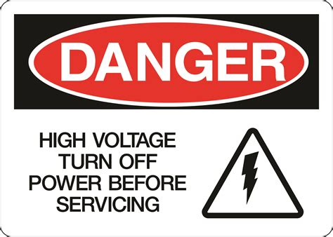 Printable High Voltage Sign