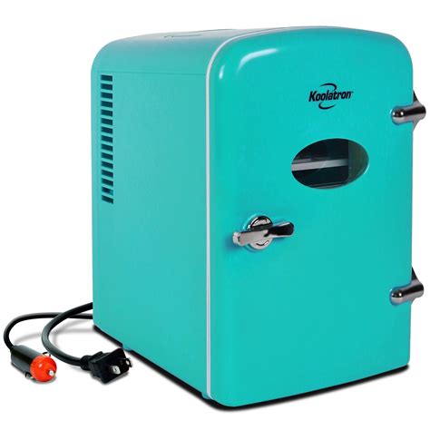 Koolatron Retro Mini Portable Fridge 4l Compact Refrigerator Personal Cooler Aqua