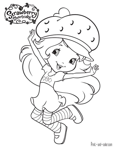 Strawberry Shortcake Coloring Pages Print And