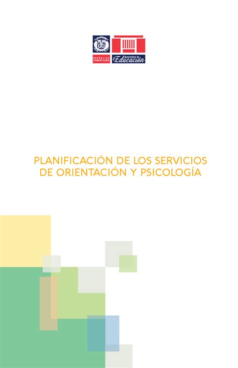 Planificacion Unidad Op PlanificaciÓn De Los Servicios De OrientaciÓn Y PsicologÍa Créditos