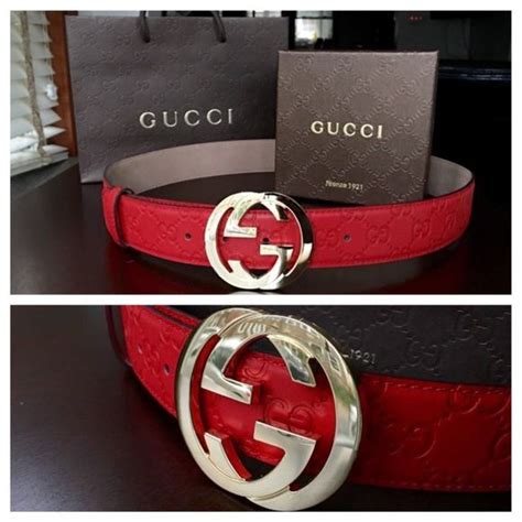 Red Mens Gucci Belt | Paul Smith