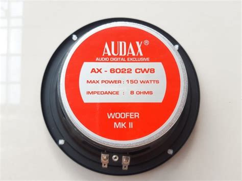 Jual SPEAKER 6 INCH WOOFER AUDAX AX 6022 CW8 150 WATT ORIGINAL ASLI