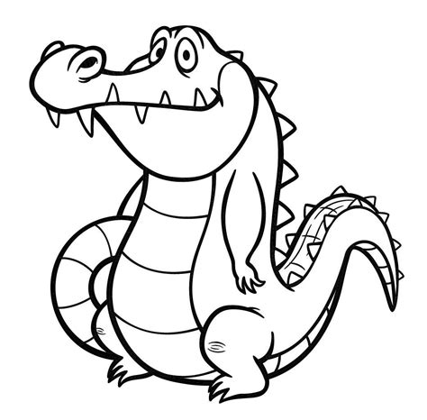 Croc Sketch Coloring Page