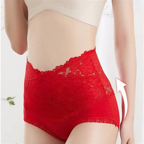 Benming Year Red Good Luck High Waist Panties Ladies Seamless Abdomen Narrowing Hip Lifting Pure