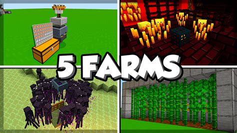 🔥 5 Farms Que VocÊ Precisa No Minecraft Youtube