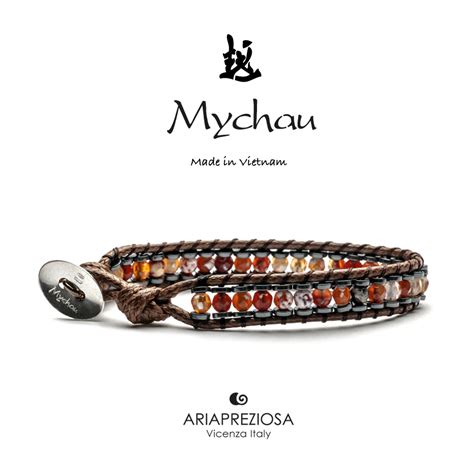 Aria Preziosa Bracciale Vietnamita Mychau Yen Bai Corniola Cracked