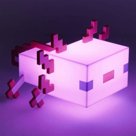 Paladone Lampe Minecraft Axolotl Cinq Couleurs Lampe Minecraft Pou