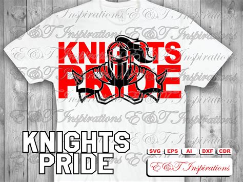 Knights Pride Svg Mascot Vector Cut Files Ai Eps Dxf Cdr Etsy