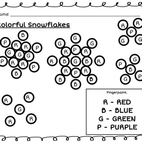 Winter Math Fingerpaint Worksheets Prek And K Patterns Colors And