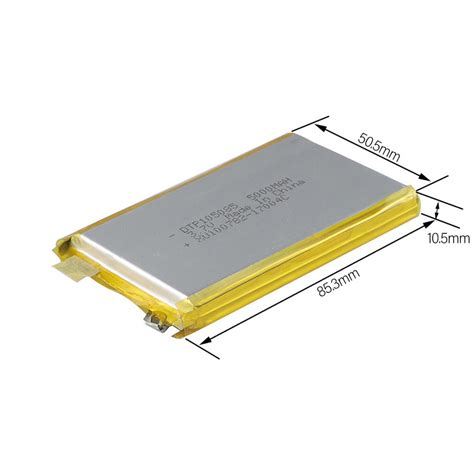 105085 5000mAh 3 7V Rechargeable Lithium Polymer Ion Battery Cells Pack